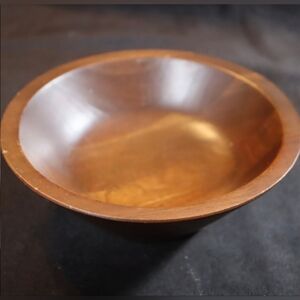 Vintage Walnut Didware Independent Stave Company Wood Bowl 6" Made in USA